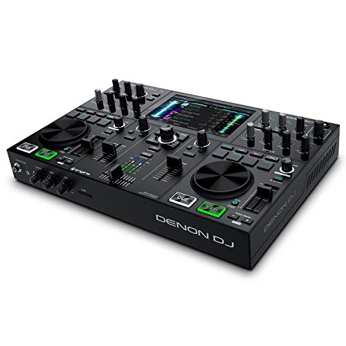 Denon DJ PRIME GO – Portable DJ Set / Smart DJ Console with 2 Decks, WIFI Streaming, 7-Inch HD Touchscreen and Rechargeable Battery - Prime GO