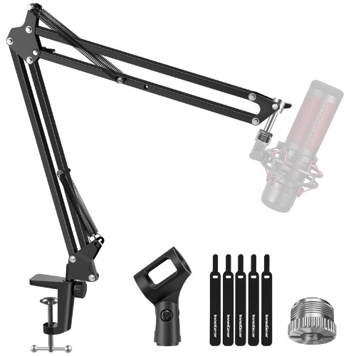 InnoGear Microphone Arm, Upgraded Mic Arm Microphone Stand Boom Suspension Stand with 3/8" to 5/8" Screw Adapter Clip for Blue Yeti Snowball, HyperX QuadCast SoloCast, Yeti x and other Mic, Medium - Medium