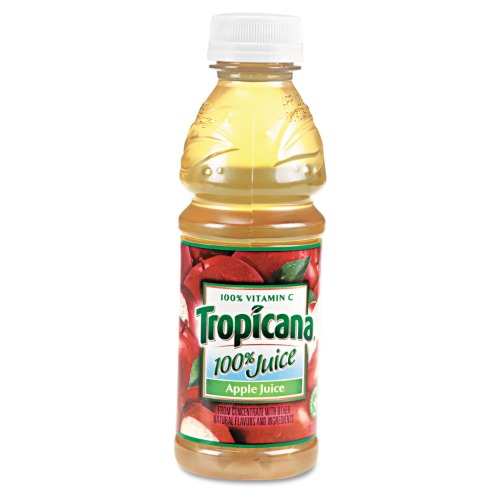 Tropicana 57178 100% Juice, Apple, 10oz Bottle, 24/Carton - 