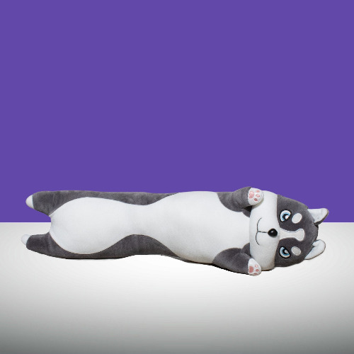Wolfy - Soft and cuddly long cat (Grey) - 90cm