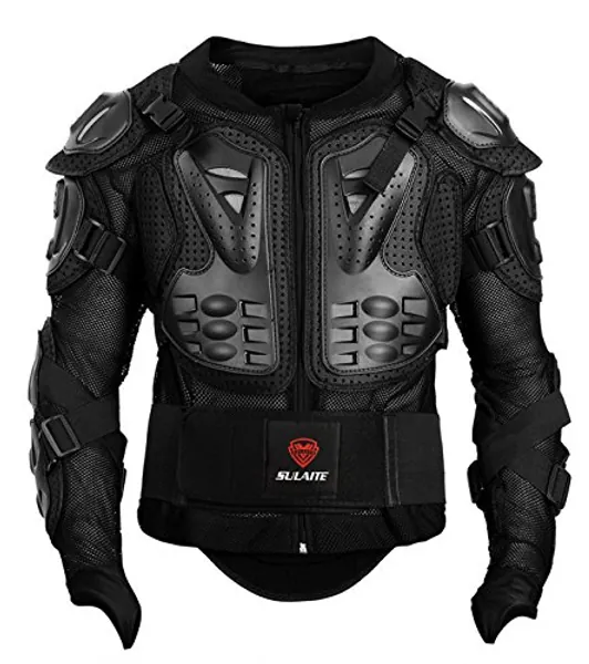 Gute Motorcycle Protective Jacket,Motorcycle Full Body Armor Jacket, Motocross Motos Protector Motorcycle Jacket Armour,Sport Motocross MTB Racing Full Body Armor Protector for Men (2XL) - Large - Black