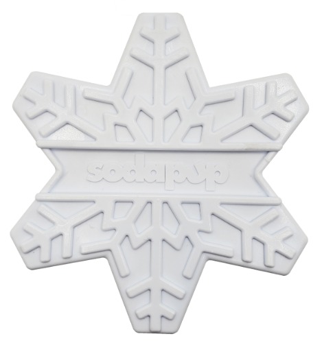Snowflake Ultra Durable Nylon Dog Chew Toy - Snowflake Nylon Toy - White