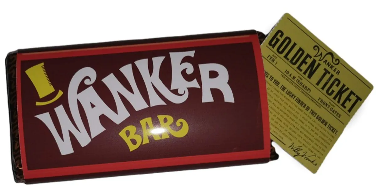 Chocolate Bar with Novelty Joke Wrapper - Funny Rude Gift Birthday Present (Chocolate Included) (Wanker Bar)