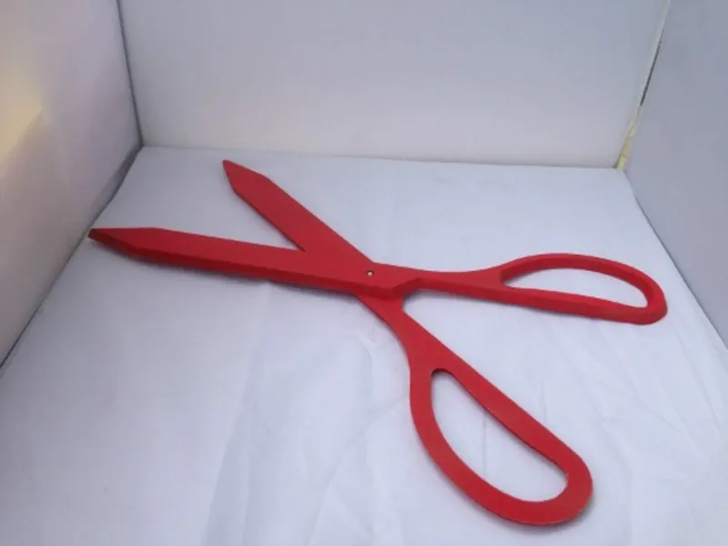 Tri Novelty Giant Wooden Scissors, Red, Party, Prop, Celebration, Grand Opening, Event