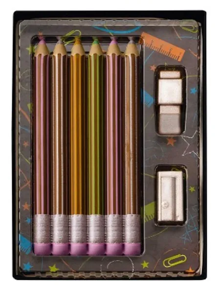 Novelty Milk Chocolate Pencil Set