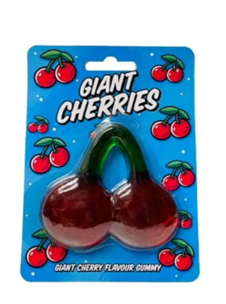 Giant Cherry Flavour Gummy Novelty Sweets Jelly Gift (Giant Cherry)