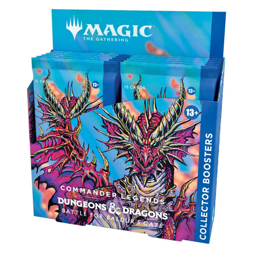 Magic The Gathering Commander Legends: Battle for Baldur’s Gate Collector Booster Box | 12 Packs (180 Magic Cards), D10060000