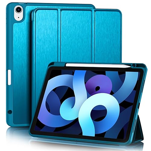 Akkerds for iPad Air 6th Generation 11 Inch Case M2 2024, iPad Air 5th Generation Case 2022/iPad Air 4th Generation Case 2020 10.9 Inch with Pencil Holder, Trifold Stand Case, PeacockBlue - PeacockBlue