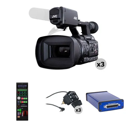 JVC GY-HC500 Slim Triple-Camera Studio Package (3-Camera Kit)
