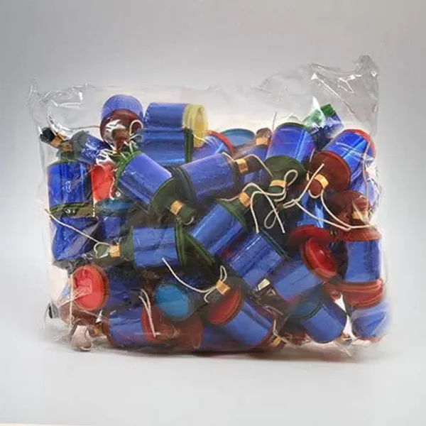 Blue Party Champagne Poppers - Pack of 50 noisemakers for all party occasions and festive events