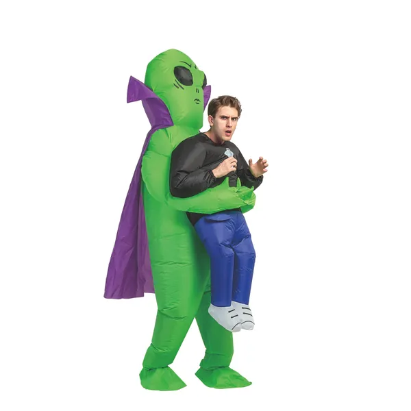 GOOSH Inflatable Costume for Adults, Halloween Costumes Men Women Alien Holding a Human, Blow Up Costume for Unisex