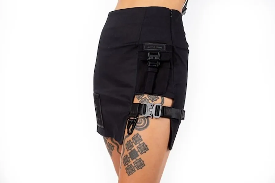 Cyber Element Black Techwear Mini Skirt | Etsy