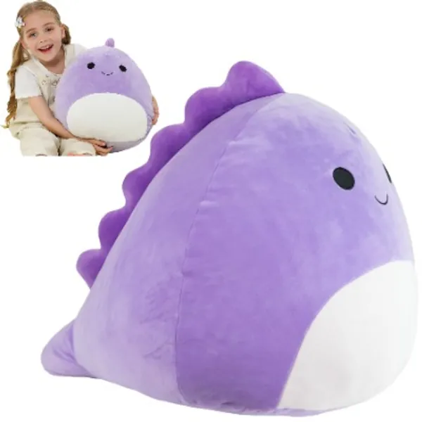 20in Plush Dino Pillow Toys , Cute Stuffed Dinosaur Animal Doll Soft Plushies, Ideal Gift for Boys & Girls