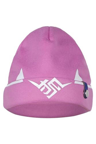 Kiriko Pink Beanie Daily Hat Knitted Baseball Cap for Adults Halloween Carnival Game Cosplay Props for Women and Men, pink, One Size