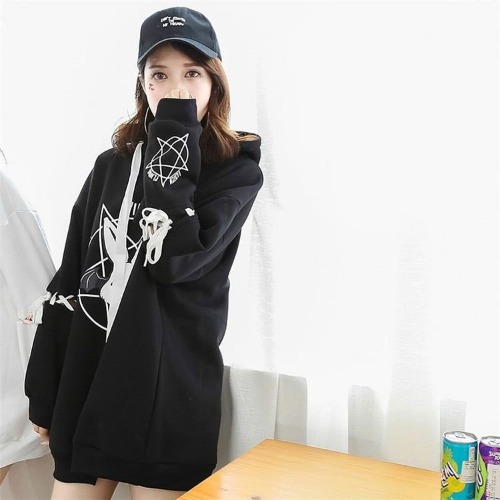 Satanic Bunny Hoodie - Black