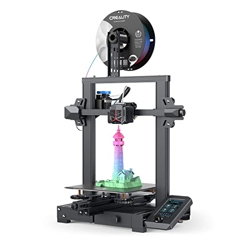 Creality Ender 3 V2 Neo 3D Printer Upgrade with CR Touch Auto Leveling Kit PC Stainless Platform Full-Metal Extruder, 95% Pre-Installed with Resume Printing and Model Preview Function 220×220×250mm
