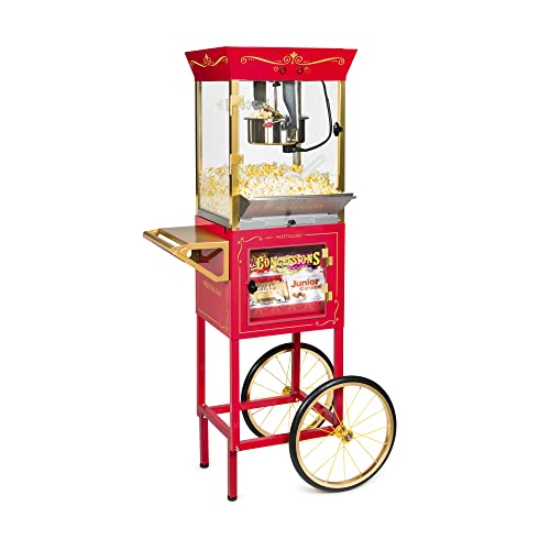 Nostalgia Popcorn Maker Machine - Professional Cart With 10 Oz Kettle Makes Up to 40 Cups - Vintage Popcorn Machine Movie Theater Style - Red - 10 Oz - Red Candy Cart