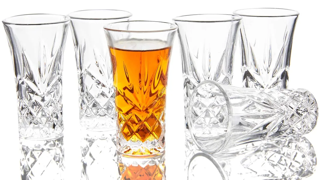 JAIEF 2 oz Tequila Glasses Heavy Base Shot Glass Cordial Glasses (Set of 6)