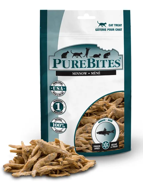 PureBites Minnow Freeze Dried Cat Treats, 1.09oz | 31g - Value Size