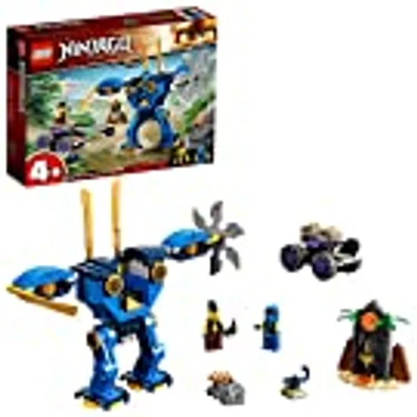 LEGO 71740 NINJAGO Legacy Jay’s Electro Mech Toy, Action Figure for Toddlers 4 + Years Old Kids, with Spider & Ninja Car