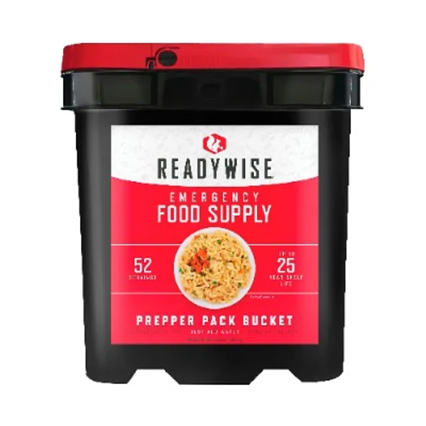 ReadyWise Emergency Food Supply, Freeze-Dried Survival-Food Disaster Kit, Camping Food, Prepper Supplies, Emergency Supplies, Breakfast, Lunch, Dinner and Drinks Variety Pack, 25-Year Shelf Life, 52 Servings
