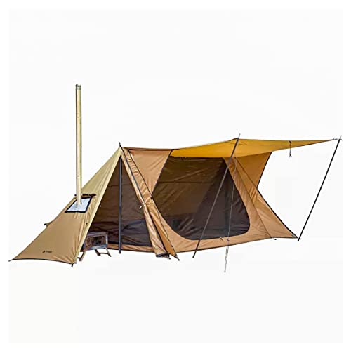 STOVEHUT 70 Hot Tent with Two Tarp Poles and Two Tent Poles | Latest Version 2 - With a Fireproof Ground Sheet