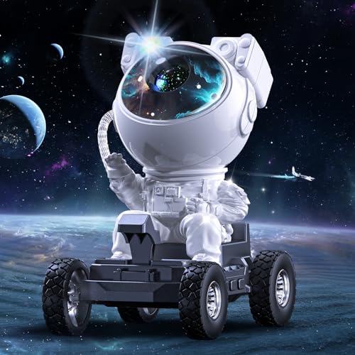 Astronaut Galaxy Projector, [Unique Moon Rover Design] Astronauta Star Galaxy Projector Light, Sleep Companion Star Projector for Bedroom Night Light Projector for Kids Excellent Gift, Room Decor