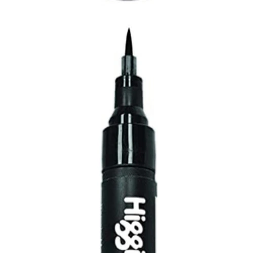 Higgins Black Magic Softliner Pump Marker, Brush Nib, Black Ink, 1 Each