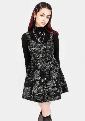 Heresy Button Up Mini Apron Dress | UK 14