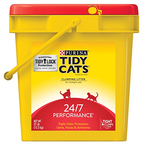 Purina Tidy Cats Clumping Cat Litter, 24/7 Performance Multi Cat Litter - 27 lb. Pail - 27 lb. Pail - 27 lb. Pail