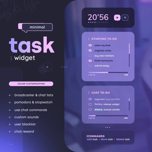 Tasklist Widget for Streamer AND Chat