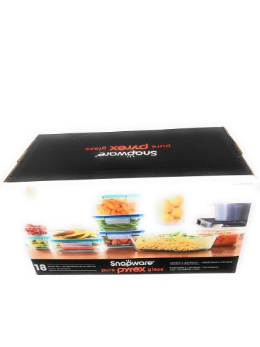 Snapware Pure Pyrex 18-Piece Glass Food Storage Set, 2.6, Clear - 