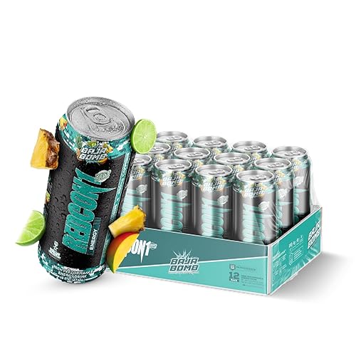 REDCON1 Energy High Performance Drink, Baja Bomb - Zero Sugar Energy Drink with Alpha GPC Nootropic - 200mg of Natural Caffeine from Green Coffee Beans - Vitamin B6, B12 & B5 to Boost Mood (12 ct) - Baja Bomb