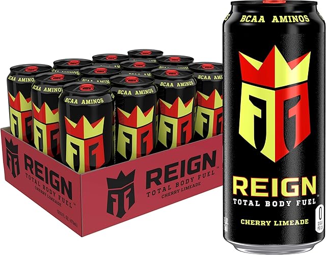 Reign Total Body Fuel, Cherry Limeade, Fitness & Performance Drink, 16 Fl Oz (Pack of 12) - Cherry Limeade