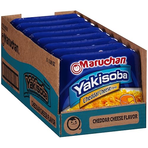 Maruchan Yakisoba Cheddar Cheese Flavor, 3.96 Oz, Pack of 8, (4178990766) - Cheddar Cheese