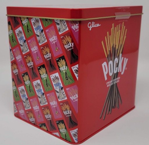Pocky Assortment in Tin Chocolate, Strawberry, Cookies and Cream, and Matcha Green Tea (Pack of 12) - 