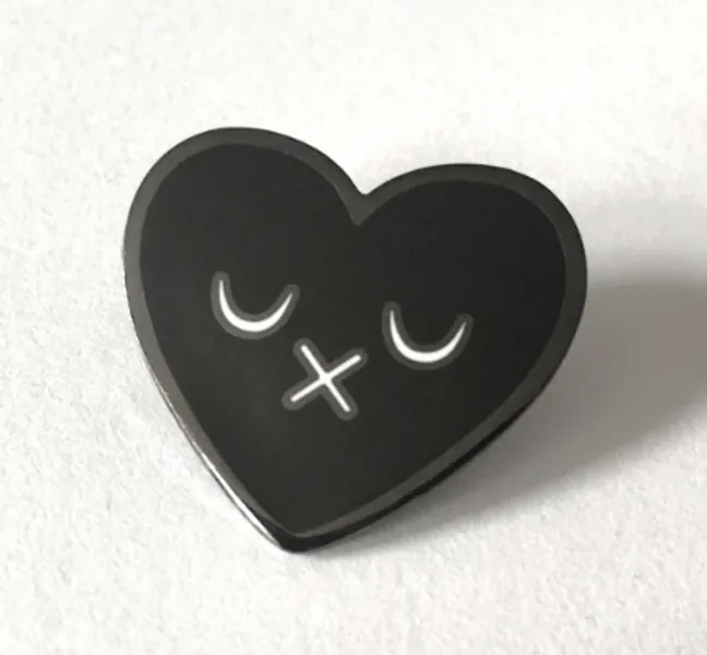 Black Heart Hard Enamel Pin