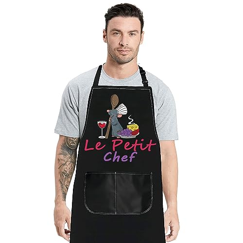 JNIAP Remy Kitchen Apron Remy Rat Gifts Le Petit Chef Adjustable Apron For Cooking Baking Grilling - Le Petit