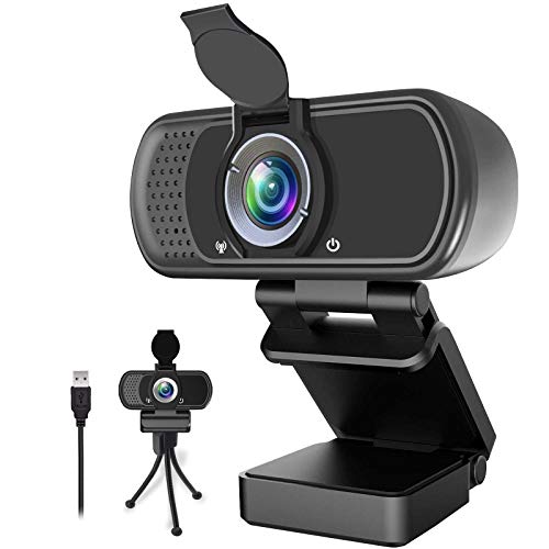 ZIQIAN 1080P Webcam,Live Streaming Web Camera with Stereo Microphone, Desktop or Laptop USB Webcam with 110 Degree View Angle, HD Webcam for Video Calling, Recording, Conferencing, Streaming, Gaming