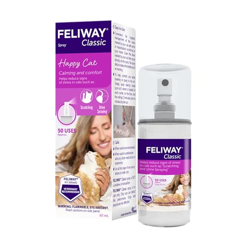 FELIWAY Classic Cat Calming Pheromone Spray (60 mL) - 2 Fl Oz (Pack of 1)
