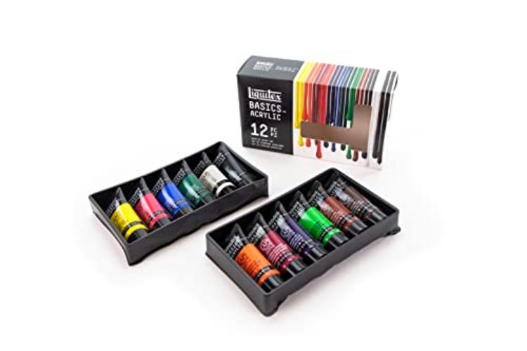 Liquitex BASICS 12 Tube Acrylic Paint Set, 22ml