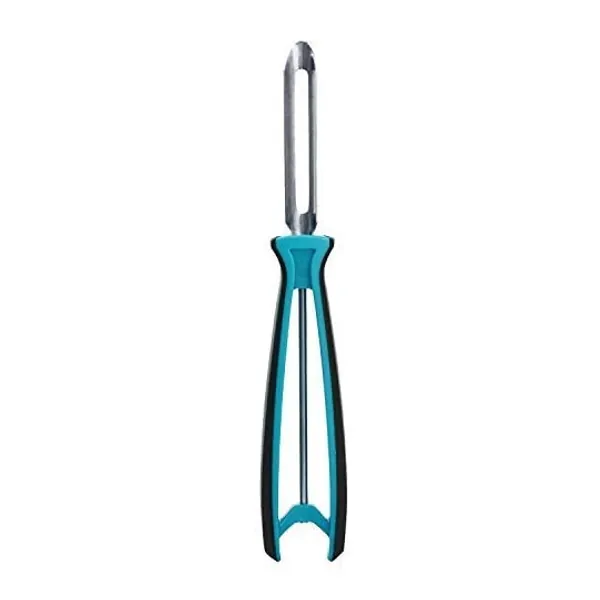 
                            Linden Sweden Fruit and Vegetable Peeler - Made In Sweden- Great for Apples, Carrots and Potatoes - Soft-Grip Handle for Comfort and Safety - Dishwasher Safe - Stainless Steel Construction (Turquoise)
                        