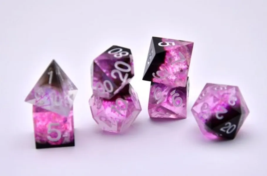 Dark Purple Resin Dice 