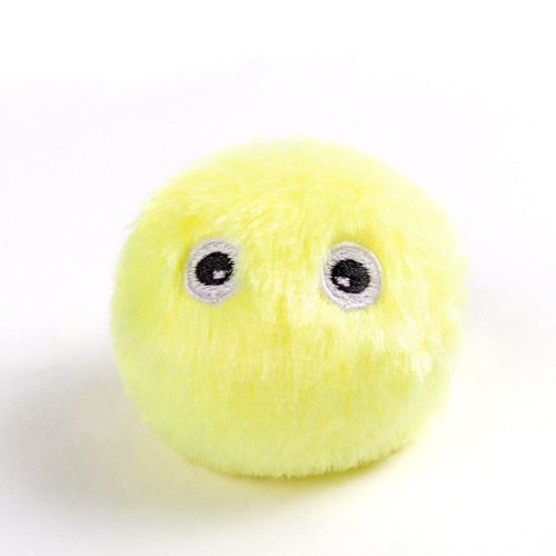 Interactive Plush Ball Toy for Pets - Yellow