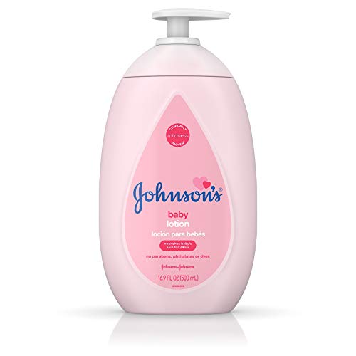 Johnson's Moisturizing Pink Baby Lotion with Coconut Oil, Hypoallergenic, 16.9 fl. oz - 16.9 Fl Oz (Pack of 1)