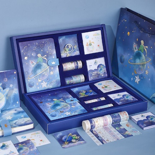 The Little Prince Cartoon Cosmic Adventure Journal Gift Box Set | 3. Complete Set (10% OFF) / Gift Box+Gift Bag
