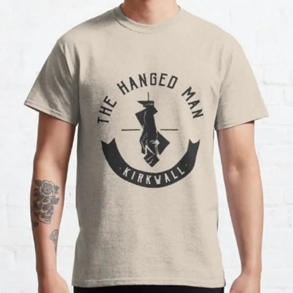 The Hanged Man Pub Logo | Dragon Age 2 | Black Logo Classic T-Shirt by surik-