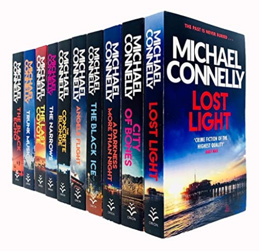 Michael Connelly Harry Bosch Series 10 Books Collection Set(Lost Light, City of Bones, A Darkness More Than Night, The Black Ice, Angels Fight, The Concrete Blonde, The Narrows, The Last Coyote, Trunk