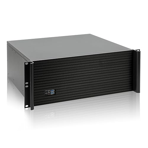 Rackchoice N4058 4U Black Rackmount Server Chassis, 4x3.5" + 3x3.5" or 2x3.5"+2x2.5" Drive Bays, EATX/ATX/MATX/Mini-itx Support, Metal Tower Case