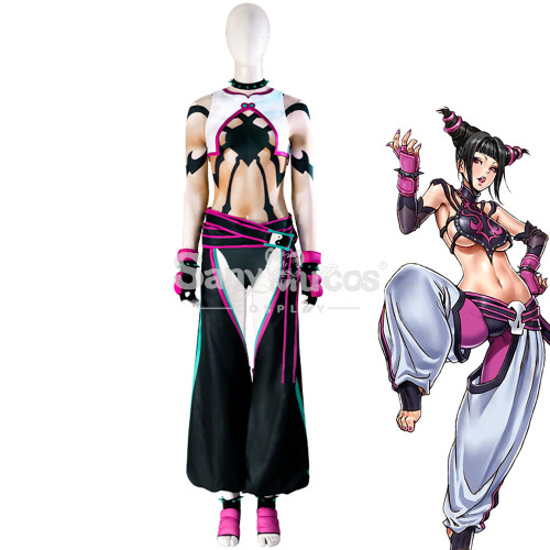 【In Stock】Game Street Fighte Cosplay Han Juri Cosplay Costume Plus Size - M